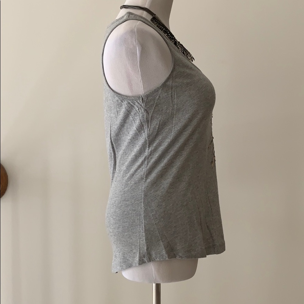 Banana Republic gray sequins embroidered tank - Picture 5 of 7